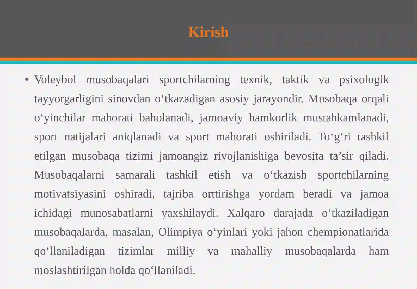 Voleybol musobaqalarini tashkilotish va o‘tkazish usullari 3