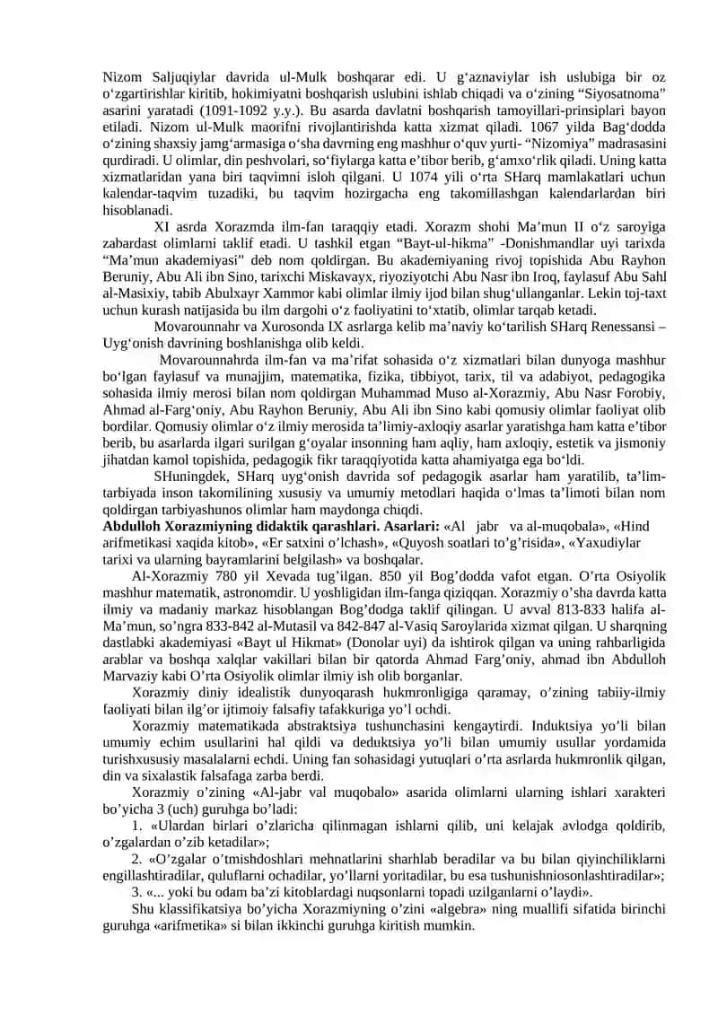 SHARQ UYG‘ONISH DAVRIDA PEDAGOGIK FIKRLARNING RIVOJLLANISHI 3