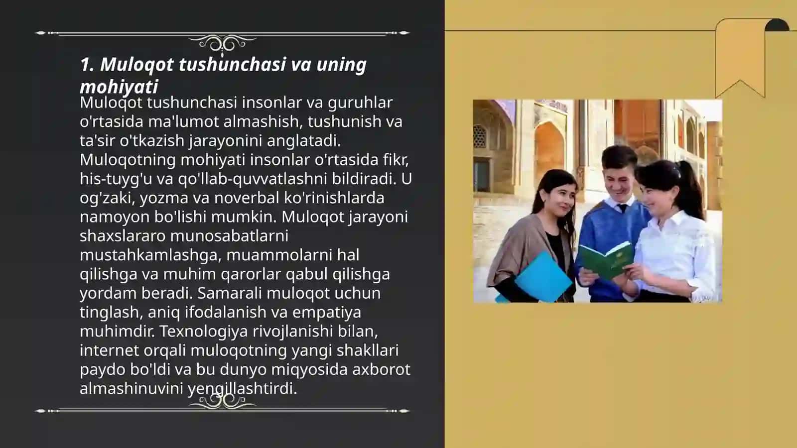Muloqot va Ma‘lumot tushunchasining uzviyligi hamda oʻziga xosligi 3