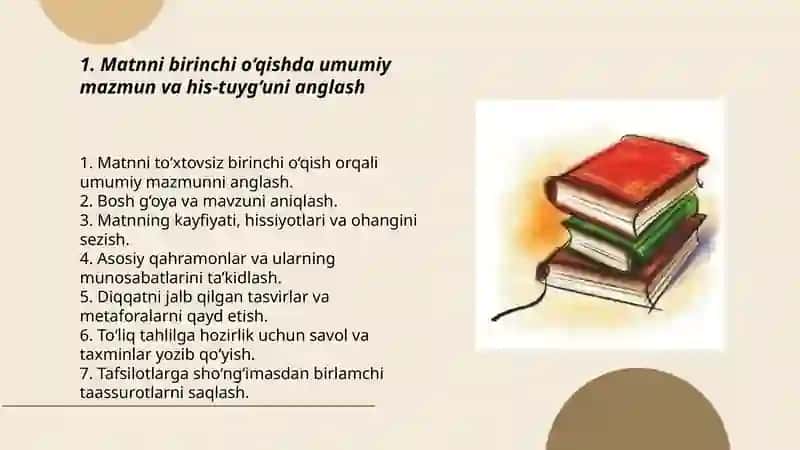 Asar matni ustida ishlash 3