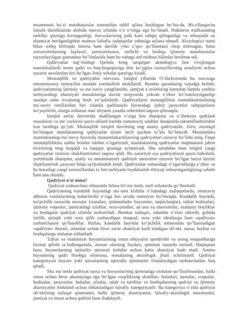QADRIYATLAR FALSAFASI 3