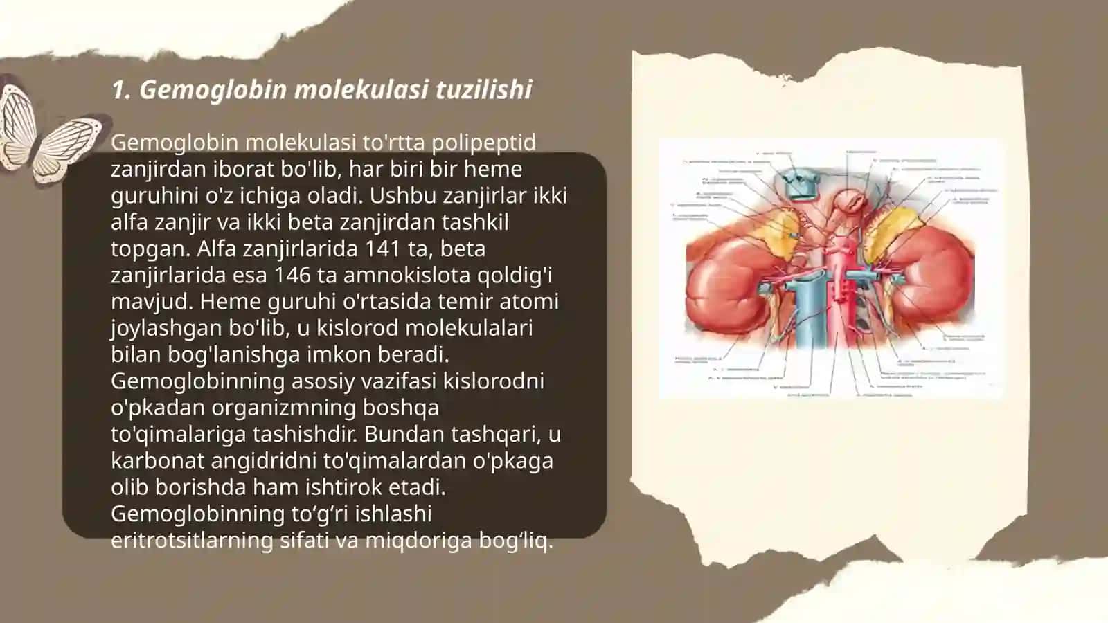 Gemoglobinning tuzilishi va u yordamida kislorod tashish mexanizmi 3