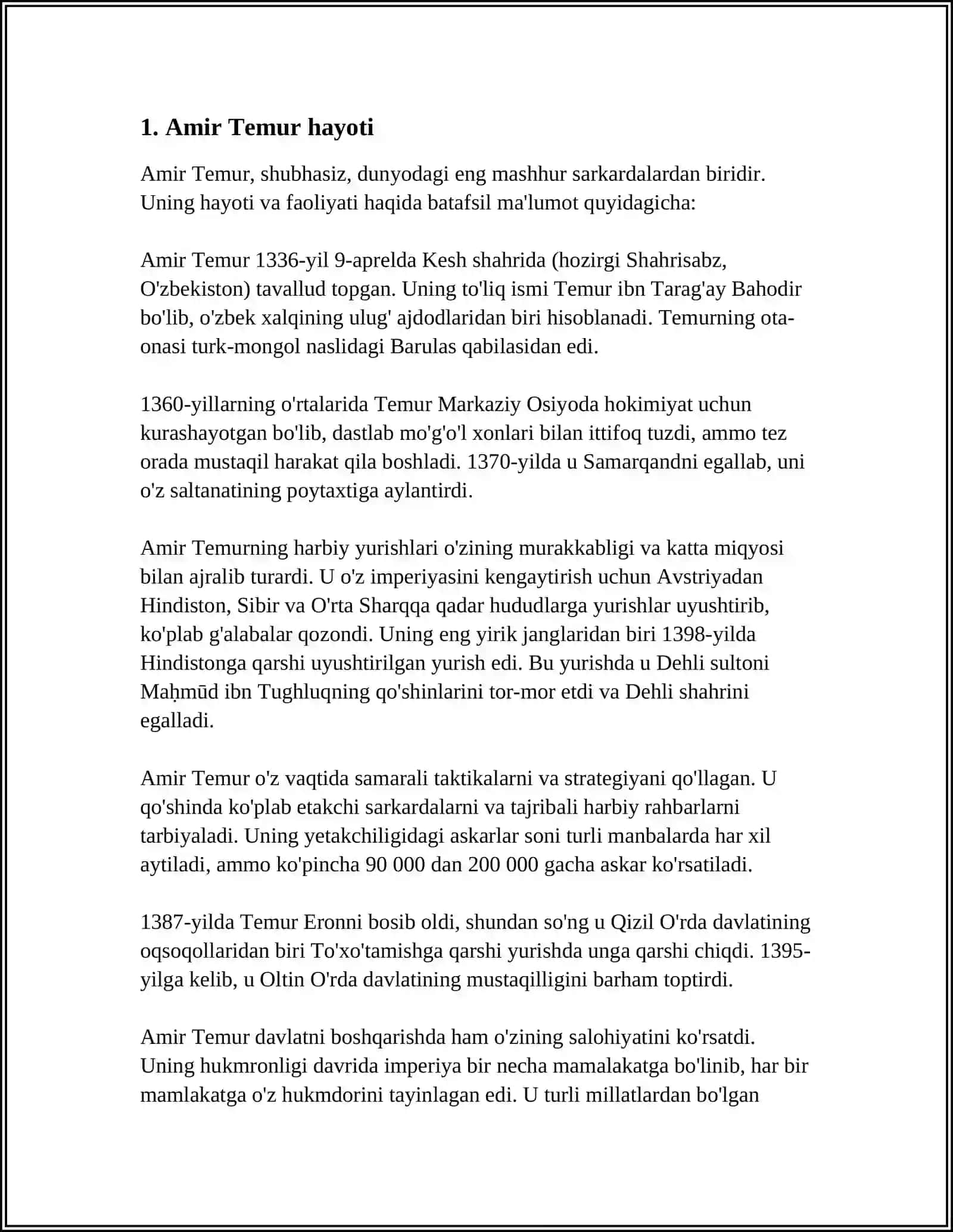 AMIR TEMUR BUYUK SARKARDA 3