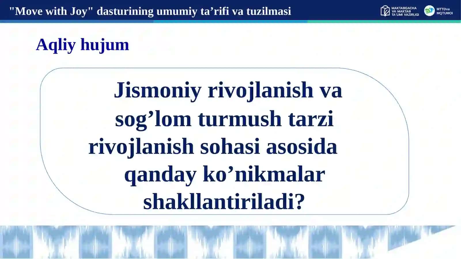 Jismoniy rivojlanish va motorika 3
