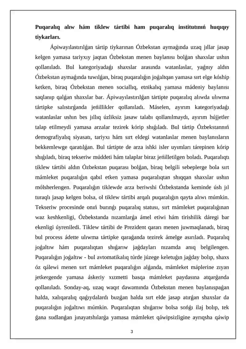 Puqaralıq máselelerin sheshiw tártibi 3