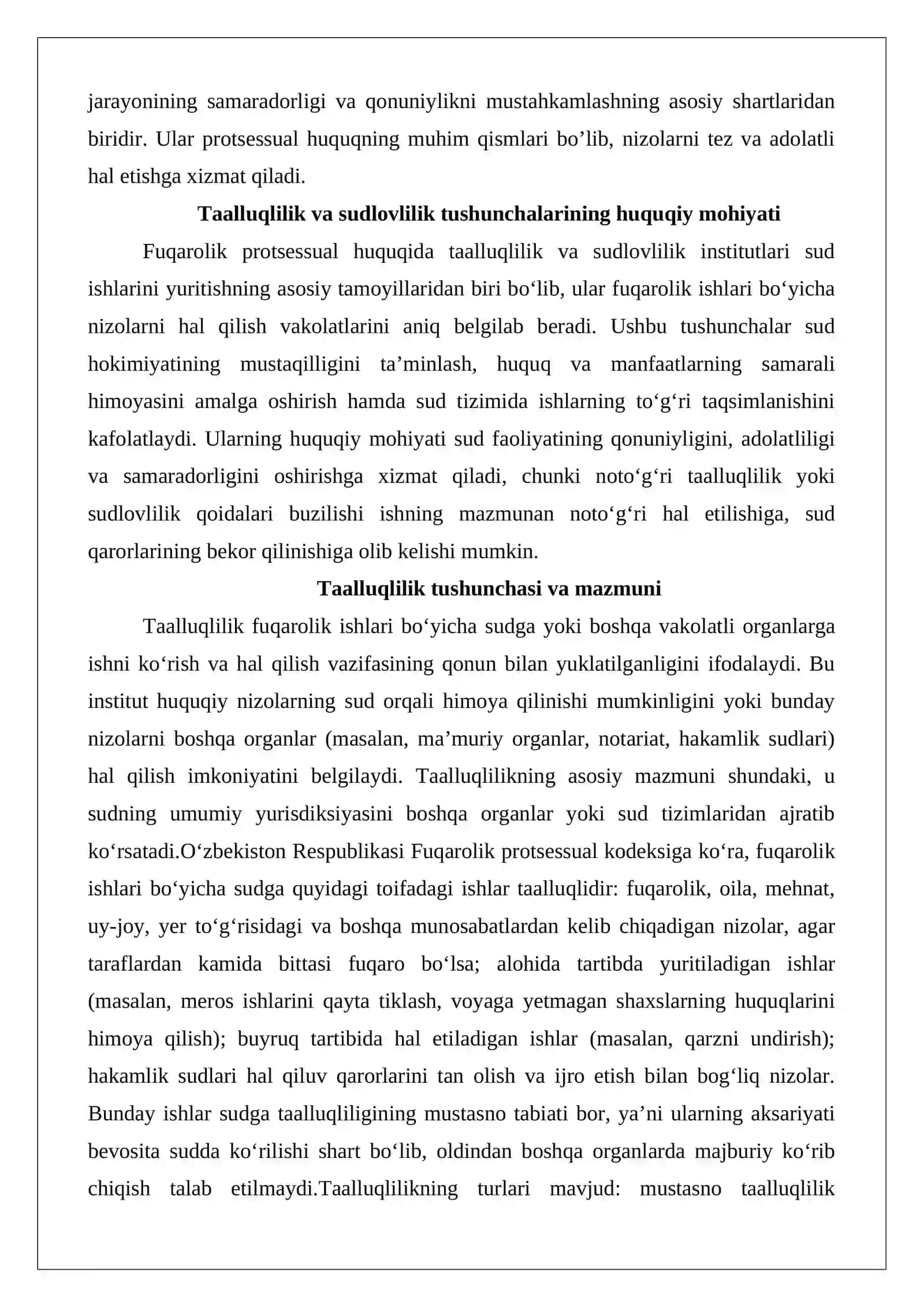 Taalluqlilikni sudlovlilikdan farqi 3