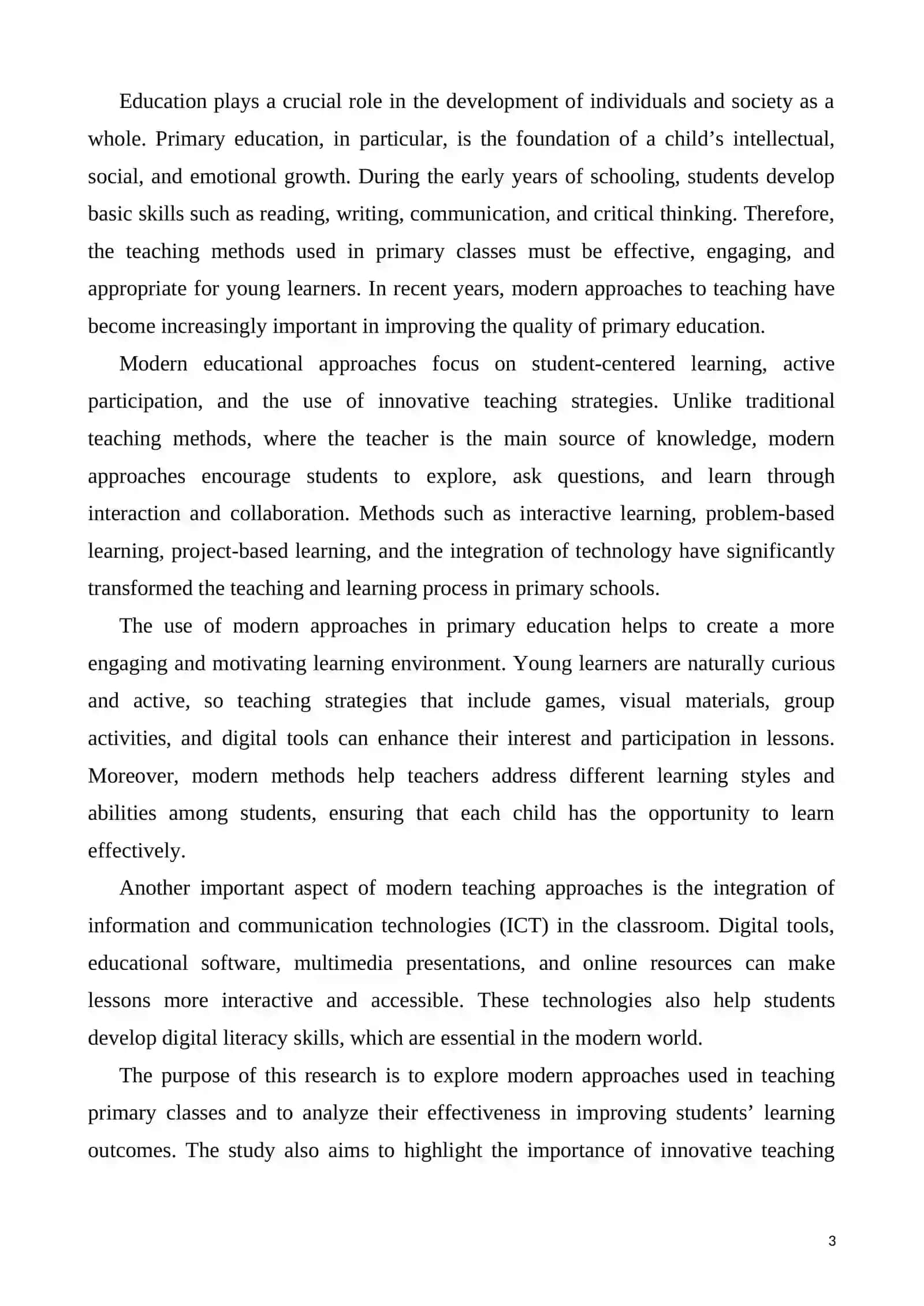 Using modern approaches to teach primary classes 3