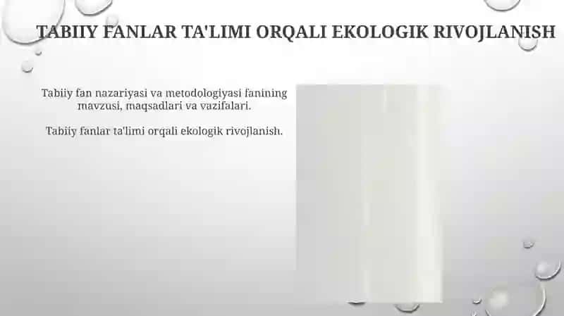 Tabiiy fanlar nazariyasi va metodikasi 3