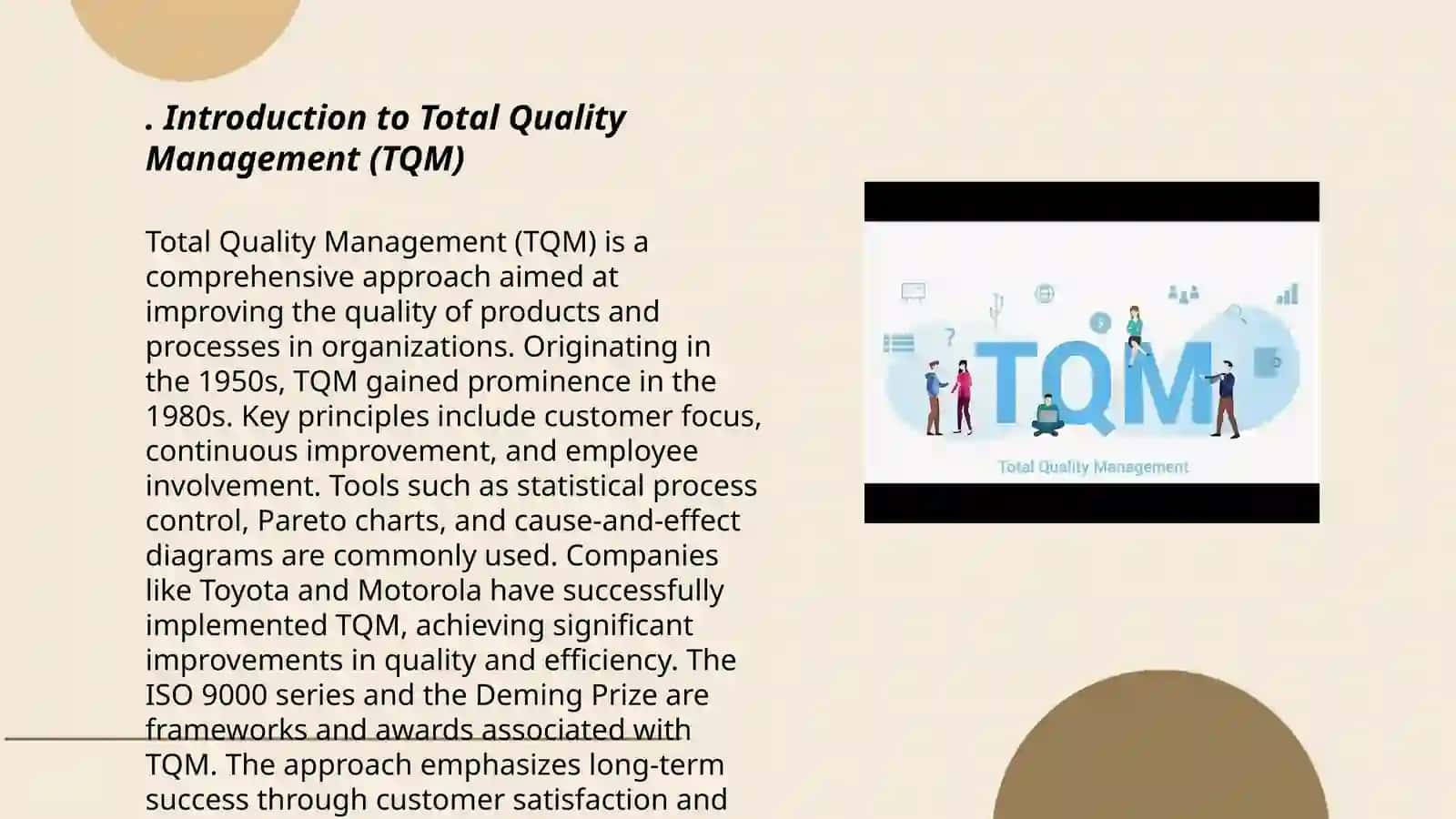 Total Quality Management (TQM) 3