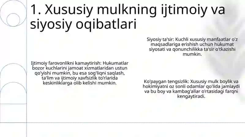 Iqtisodiy islohotlar xususiy mulchilikning shakilanishi 3