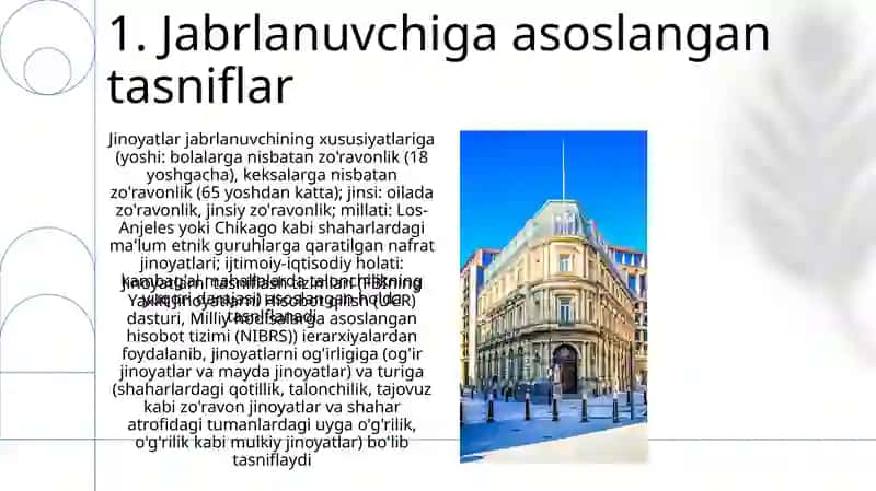 Jinoyatni tasniflash 3