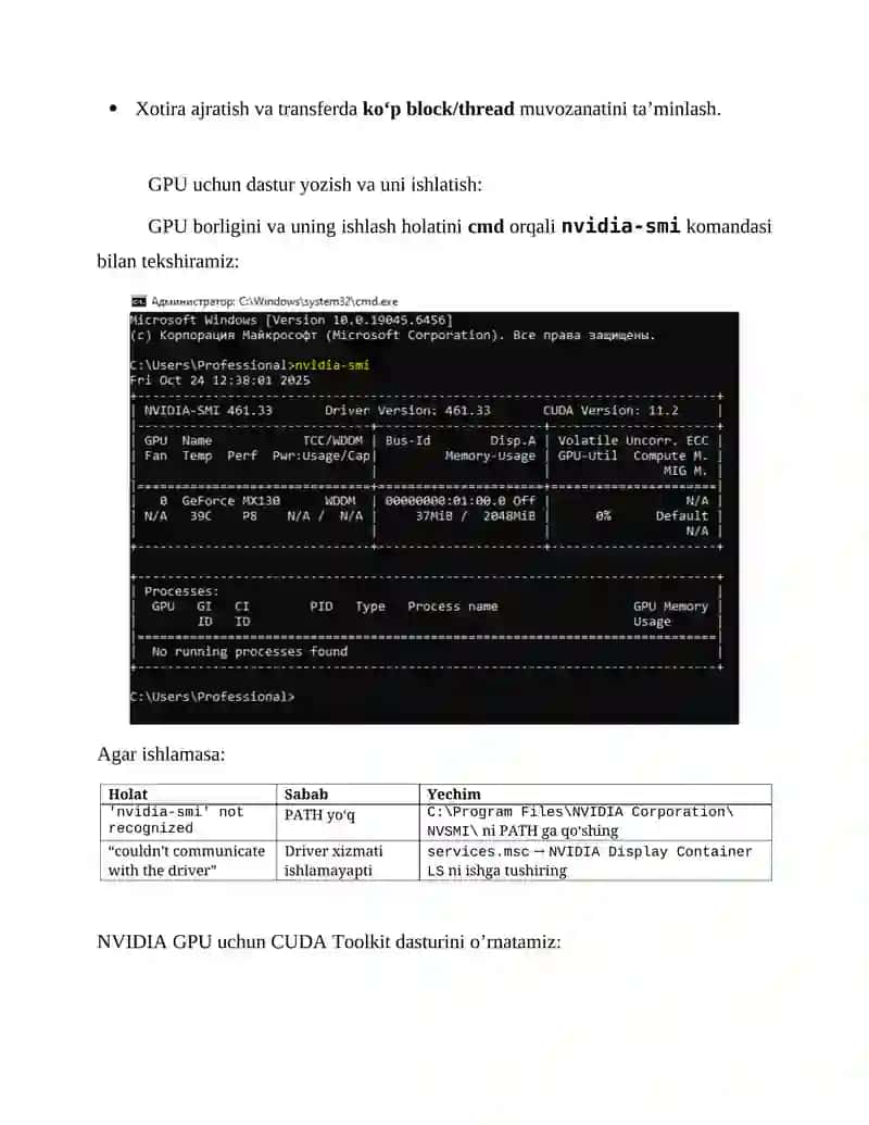 GPU xotira maydonlarining xususiyatlari 3