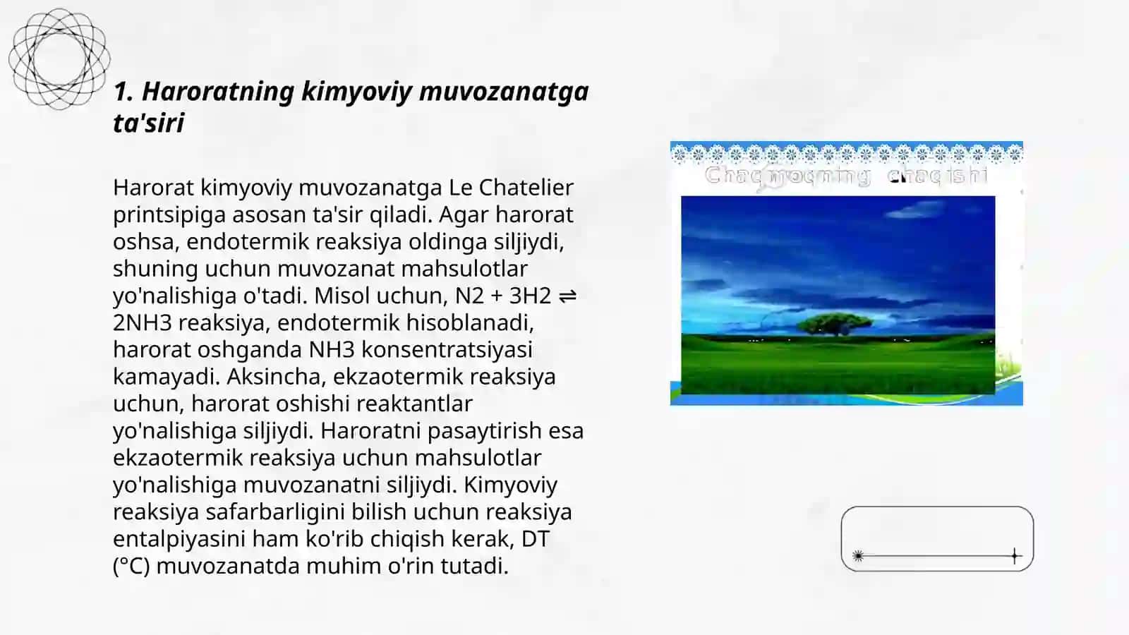 Kimyoviy muvozanatga taʼsir etuvchi omillar 3