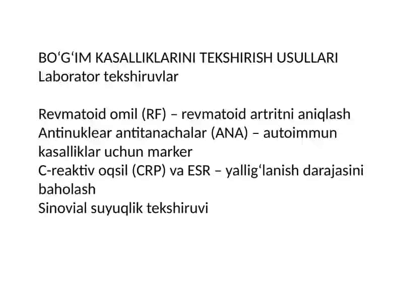 Bo'g'im kasalliklarini zamonaviy tekshirish usullari 3