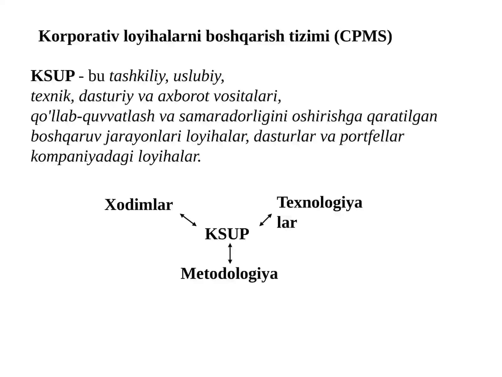 Korporativ loyihalarni boshqarish 3