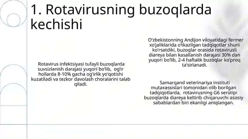 Buzoqlarda rotavirusli diareya 3