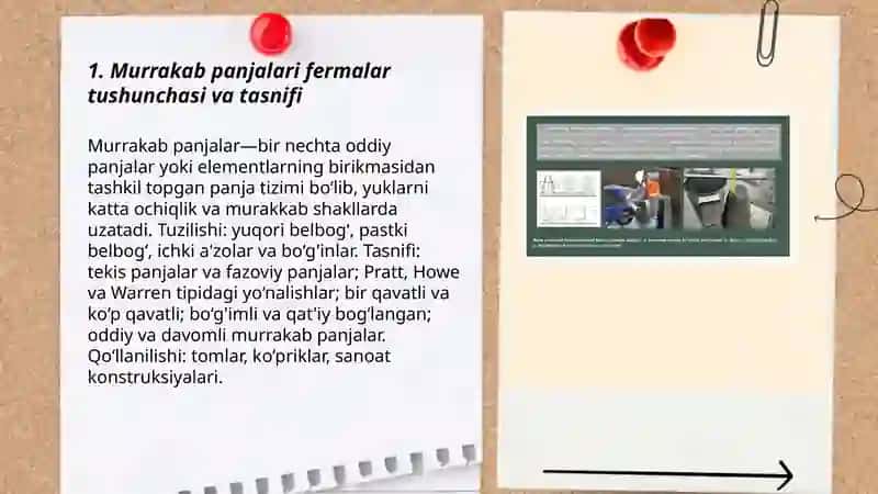 Murrakab panjalari fermalar uchun ta’sir chiziqlari qurish. Mustaxkamligini tekshirish Reymov 3
