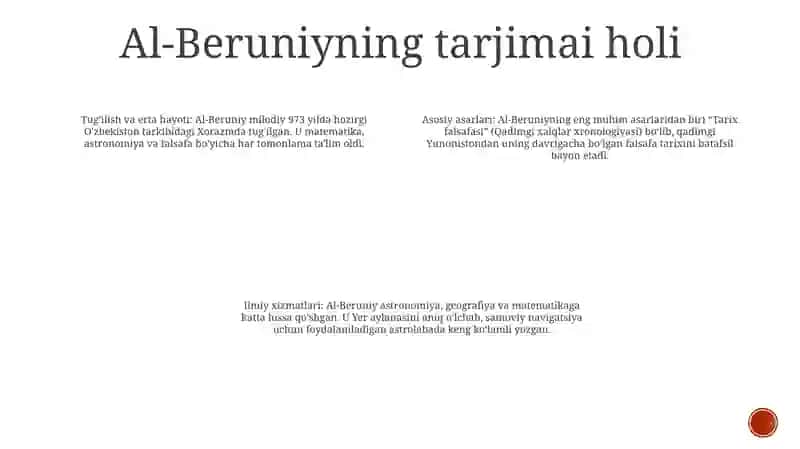 Beruniy. Tarix Falsafasi 3