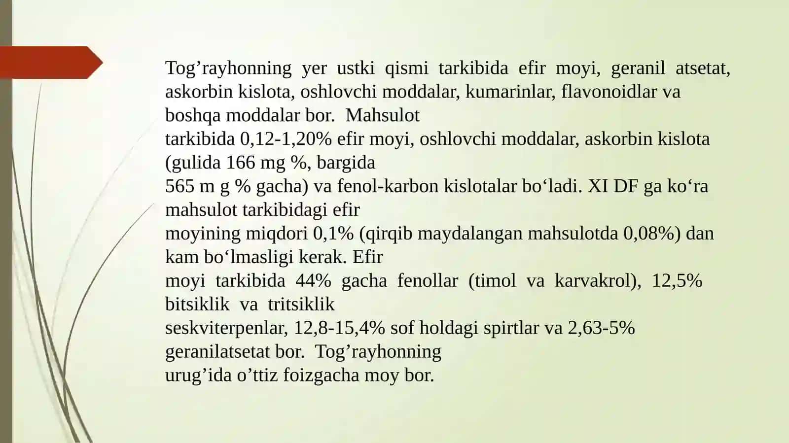 Mayda gulli tog‘ rayhon origanum-tytthanthum gaustch urug‘chiligi va ko‘chatchiligi tahlili 3