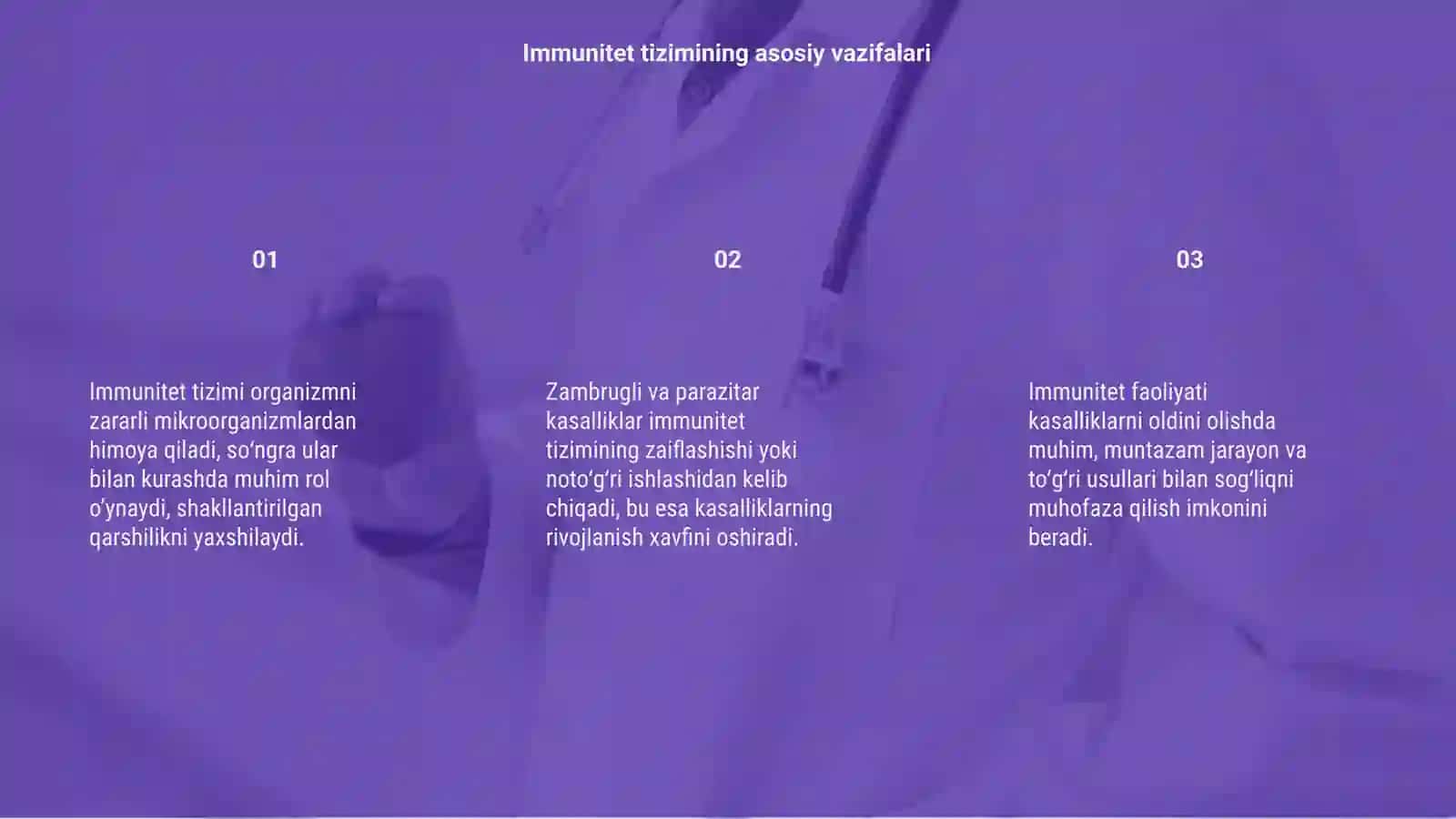 Immunitet tizimi faoliyati bilan zambrugli va parazitar kasalliklar 3