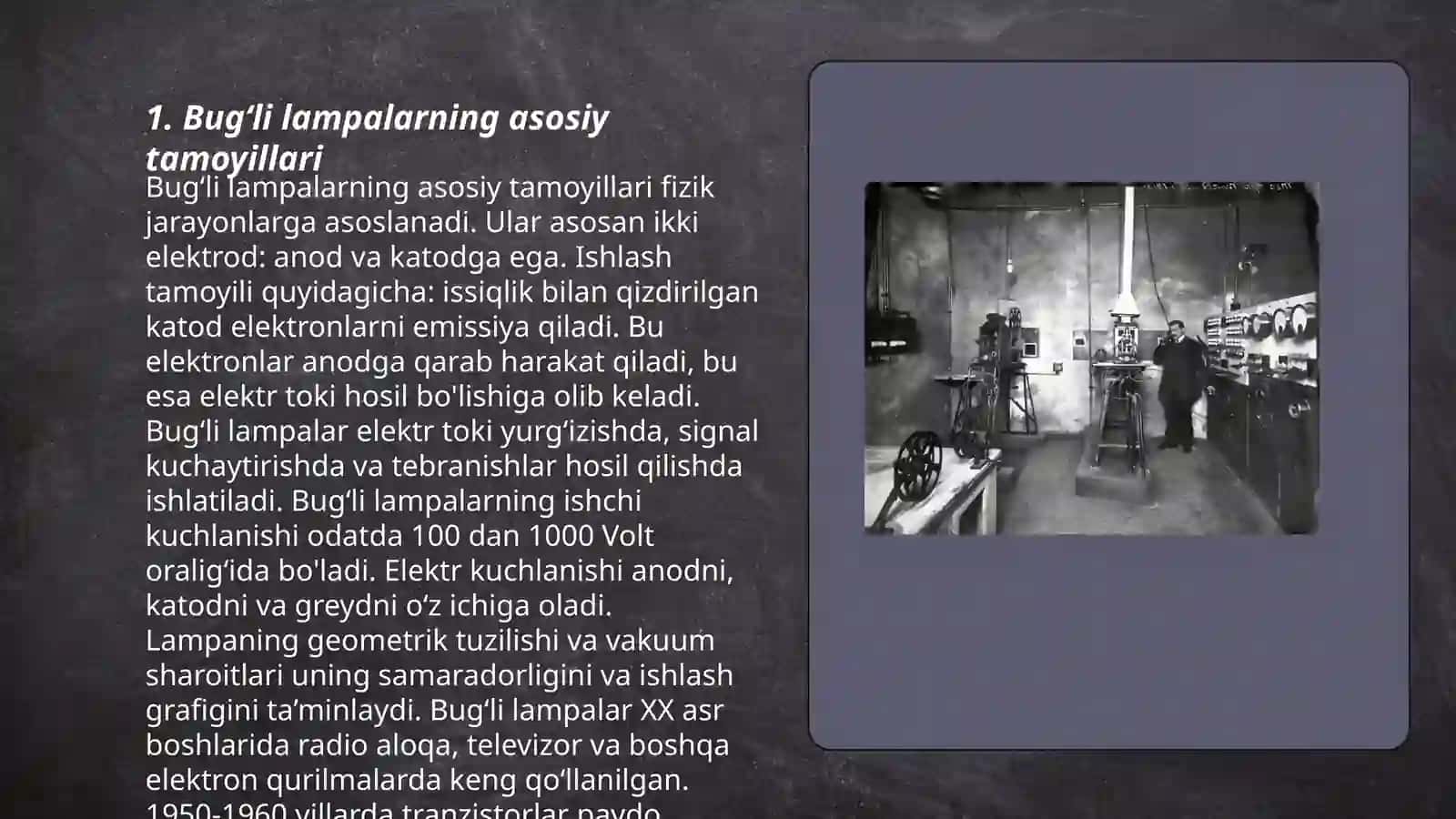 Bugʻli lampalarning ishlash mexanizmini tushuntirish 3