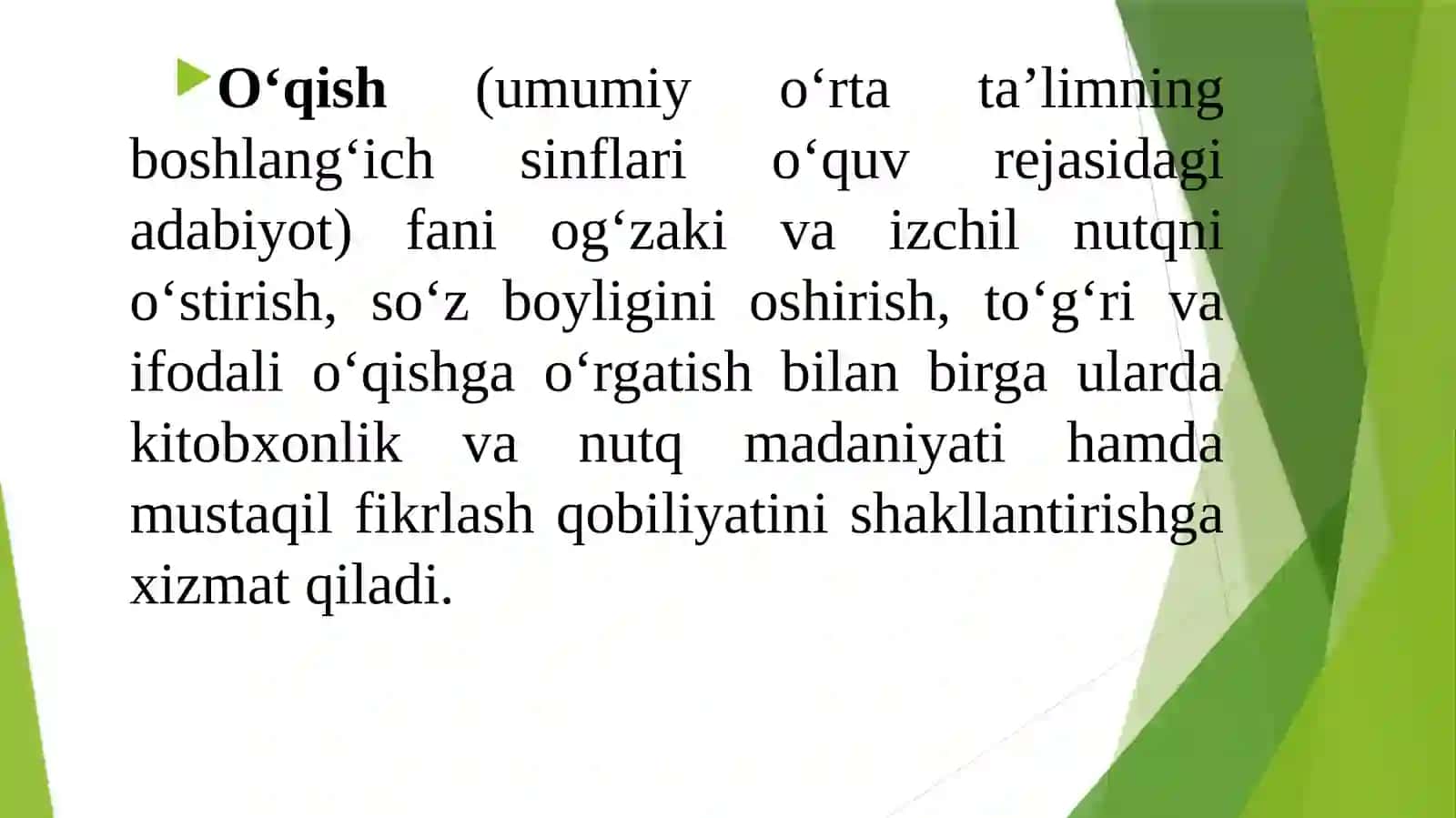 IFODALI O’QISH 3
