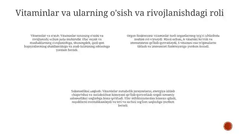 Organizmni Normal Òsishi Va Rivojlanishiga Vitaminlar Mikro Elementlar Mineral Moddalar Tasirini Ahamiyati 3