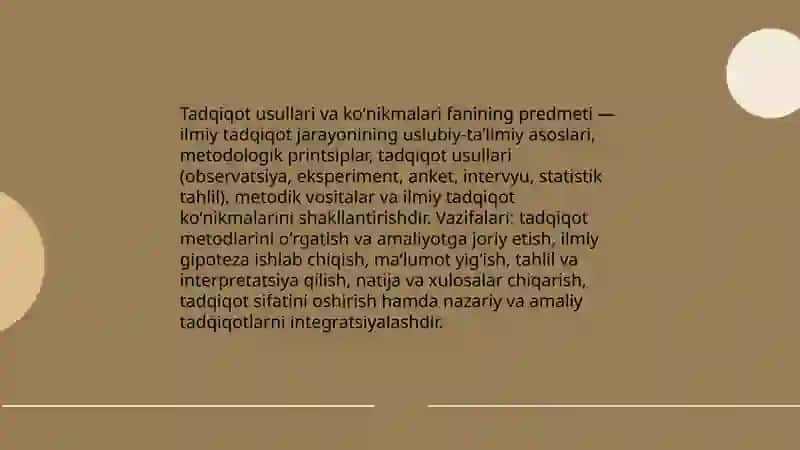 Tadqiqot usullari va koʻnikmalari 3