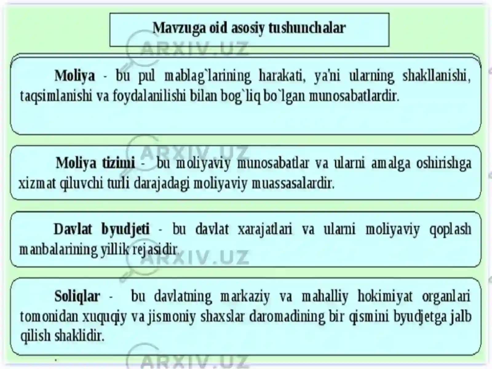 MOLIYA TIZIMI VA MOLIYAVIY SIYOSAT 3