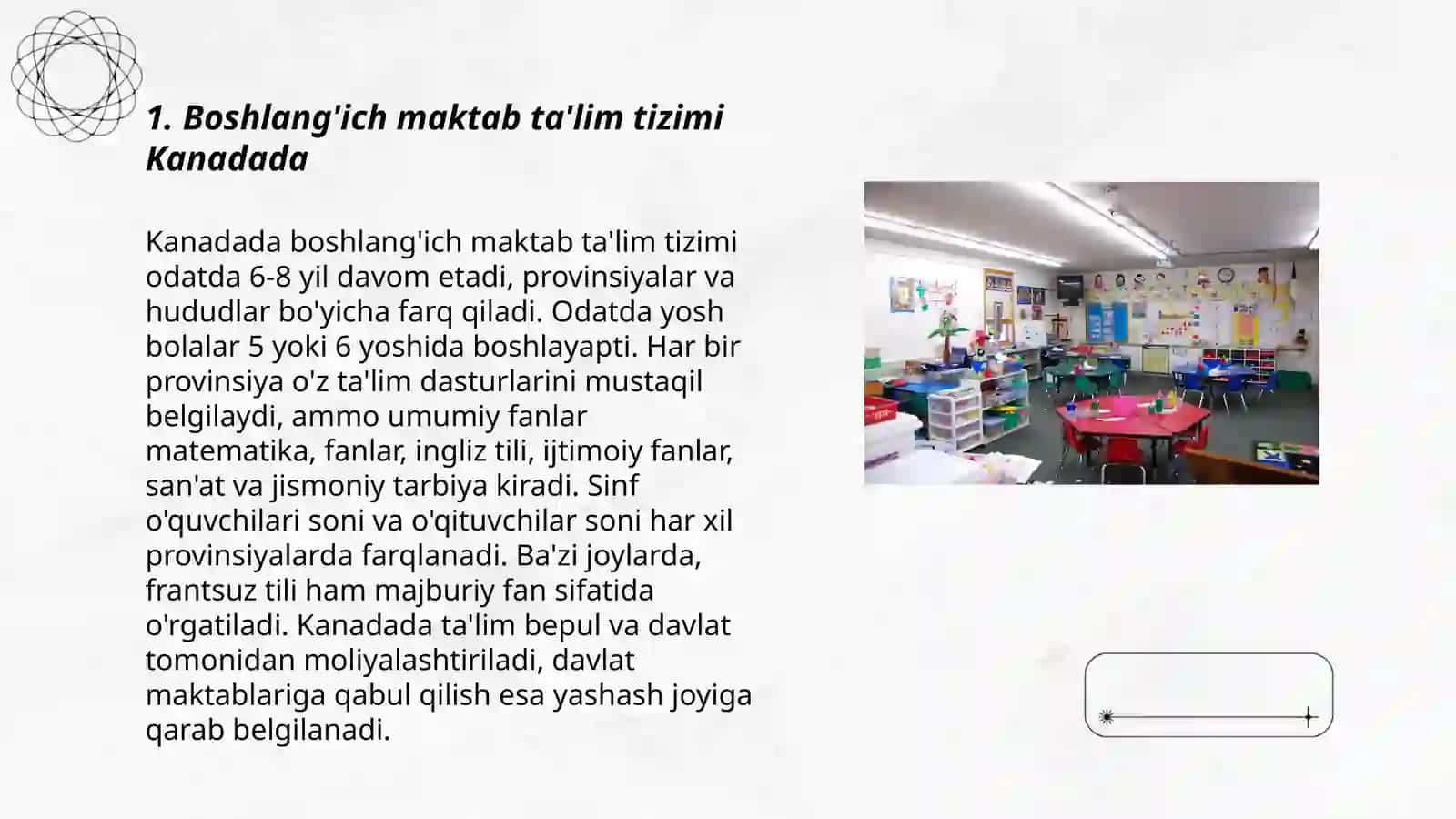 Kanadada boshlang'ich ta'lim 3