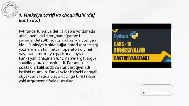 Python dasturlash muhitida funksiyalar 3