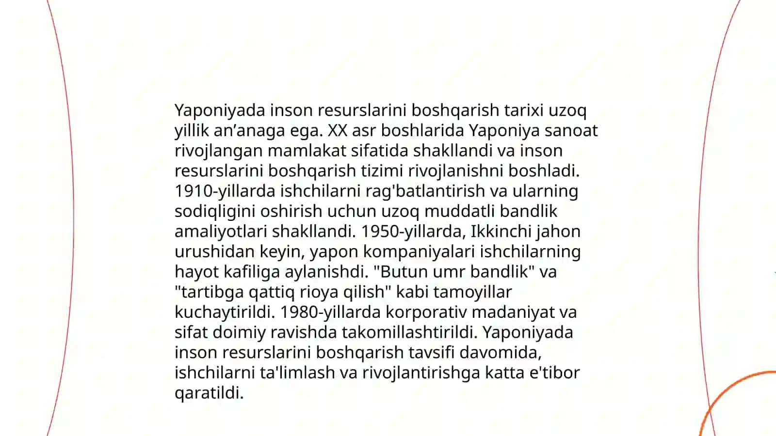 Yaponiyada inson resurslarini boshqarish asoslari va xususiyatlari 3
