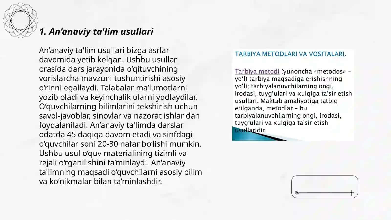 An’anaviy ta'lim usullari 3