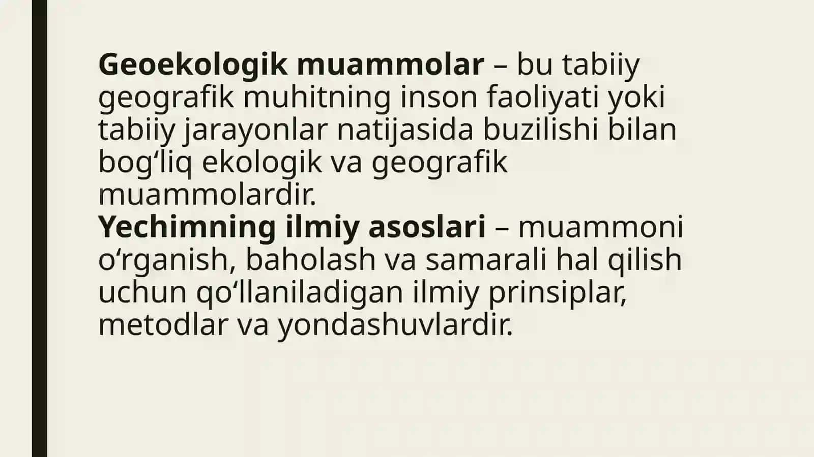GEOEKOLOGIK MUAMMOLAR YECHIMINING ILMIY ASOSLARI 3
