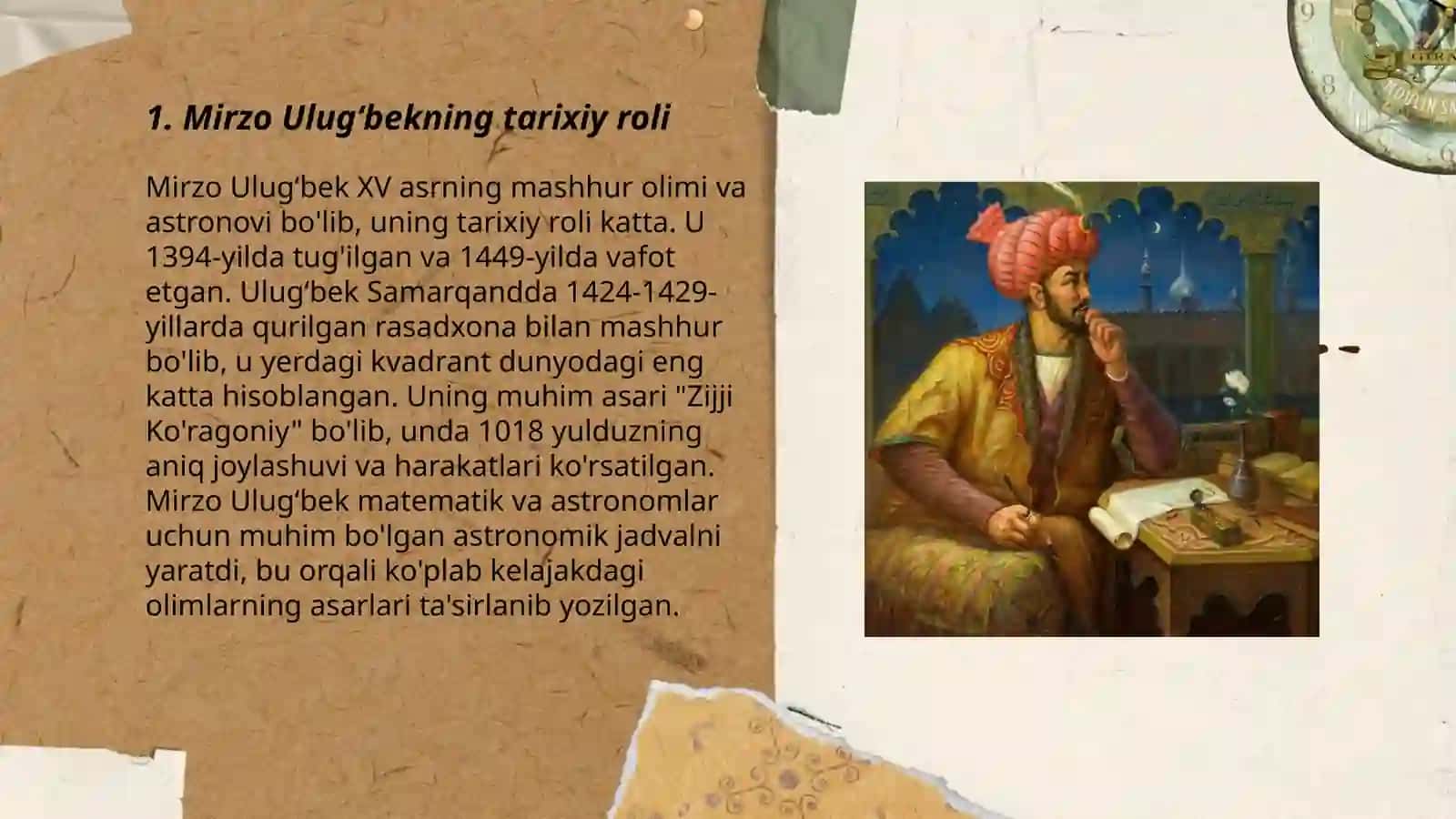 Mirzo Ulugʻbek-davlat arbobi va buyuk olim 3