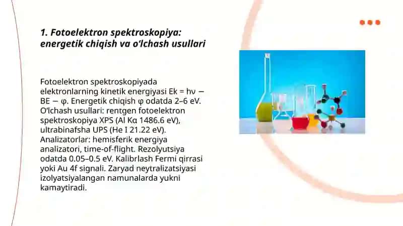 Rentgen fotoelektron spektroskopiyasi (XPS) 3