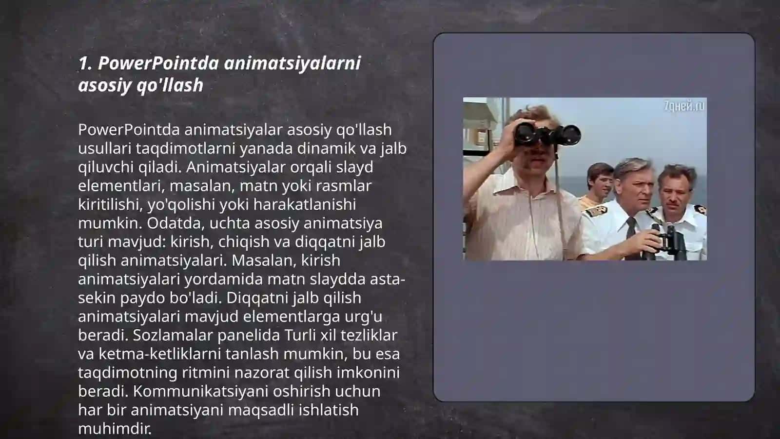 PowerPointda animatsion lavhalar yaratish 3