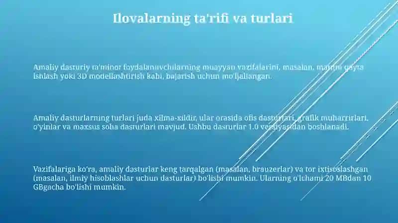 Amaliy dasturiy taminot 3