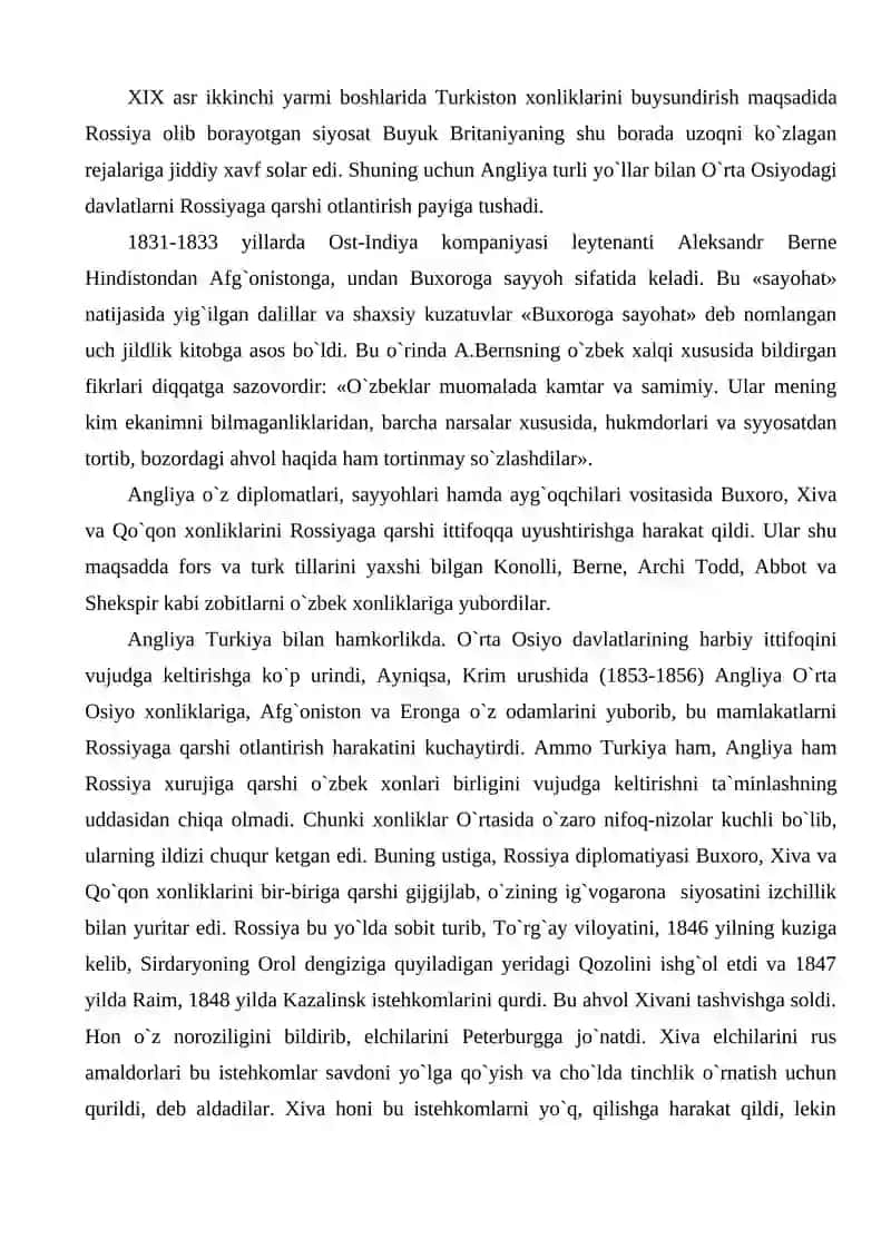Chor Rossiyasining Turkistonda yuritgan mustamlakachilik siyosati 3