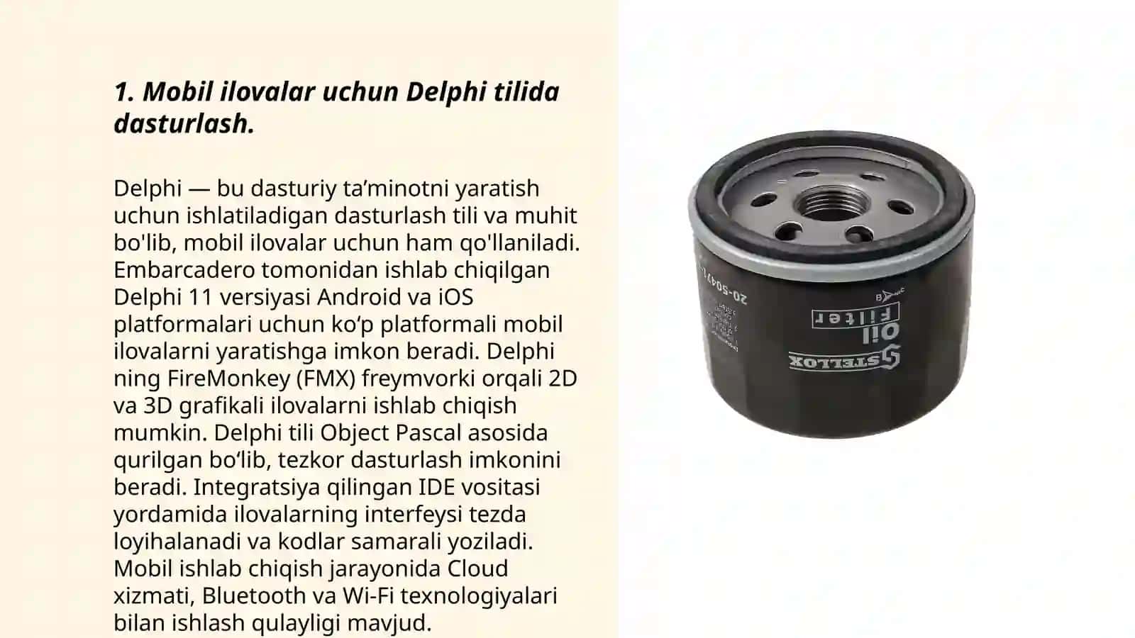 Delphi tilida mobil ilova yaratish 3