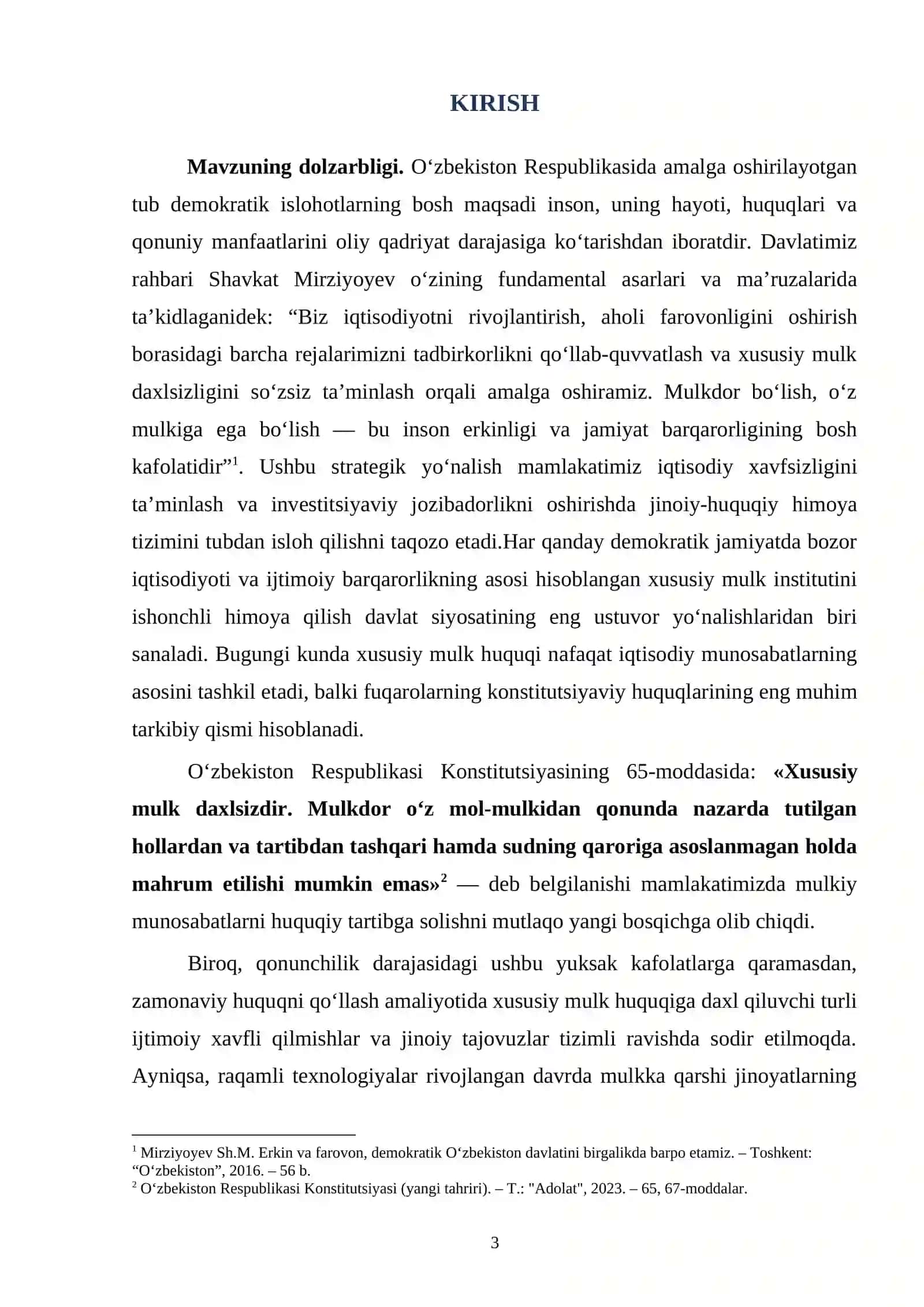 Xususiy mulk huquqini buzish jinoatining tarkibiy elementlari 3