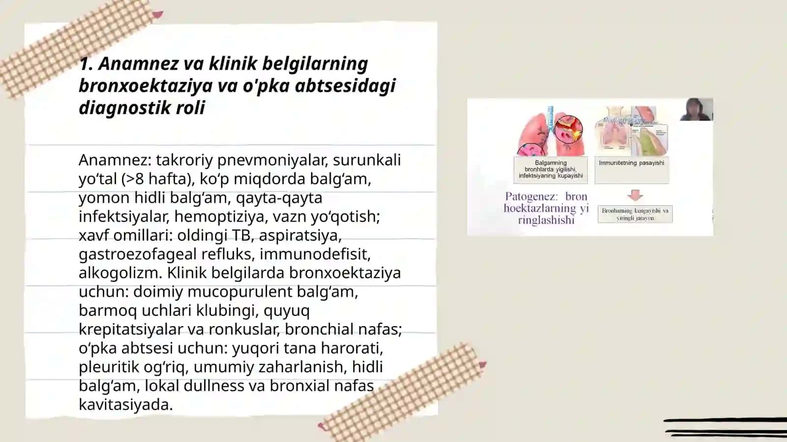 Bronxoektatik kasalliklar diagnostikasi. O'pka abtsesi 3