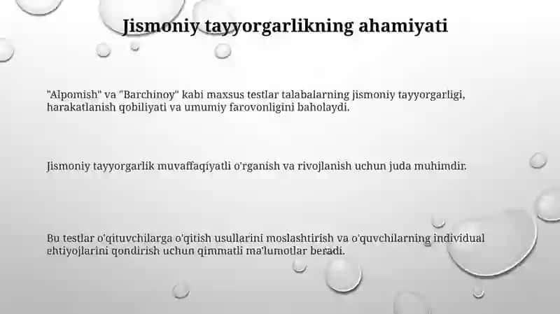 "Alpomish" va "Barchinoy" maxsus testlari 3