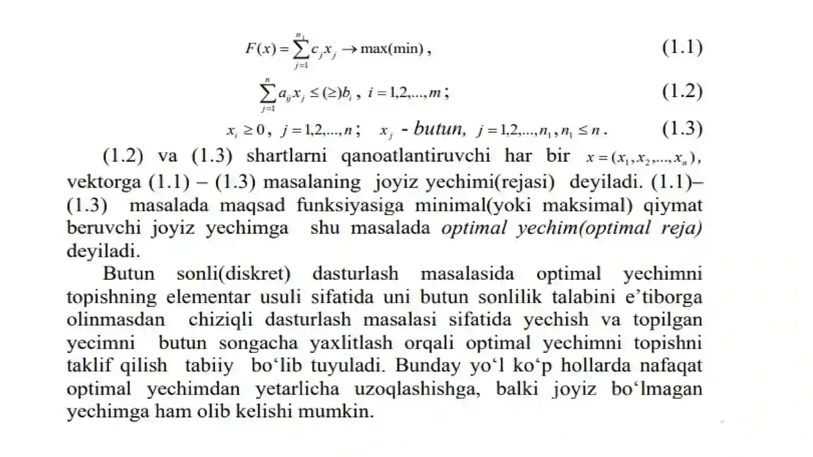 Butun sonli programmalashtirish 3