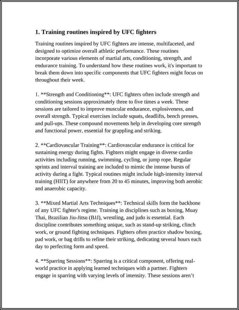 Training routines inspired by UFC fighters 3