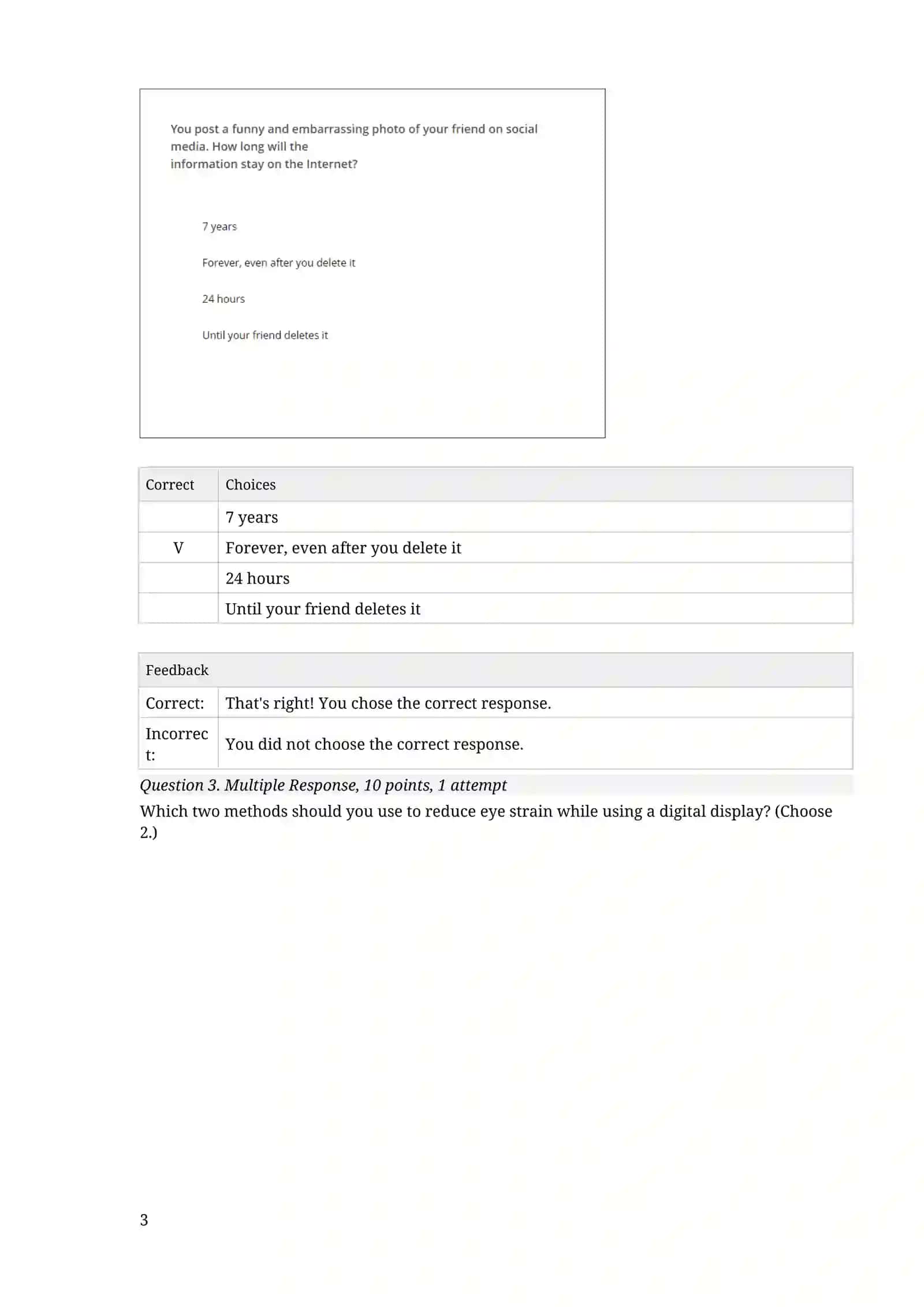 IC3 GS6 Level 1 Test 3