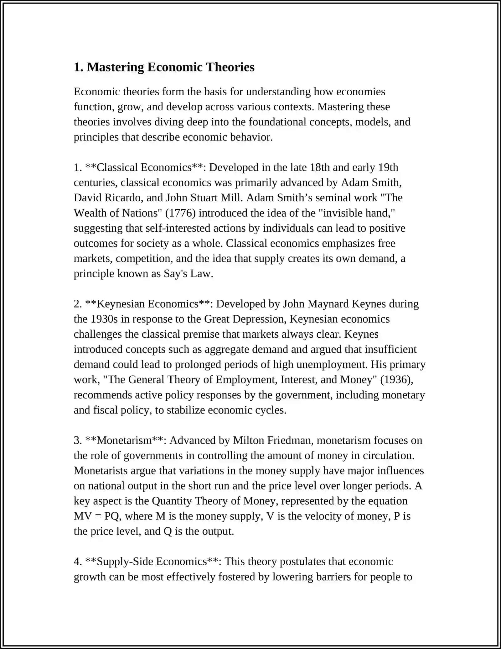 HOW TO BE A GOOD ECONOMIST? 3
