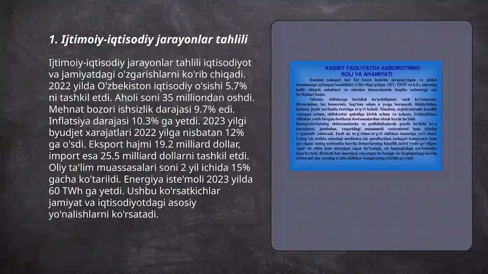 Ijtimoiy-iqtisodiy jarayonlar tahlili 3