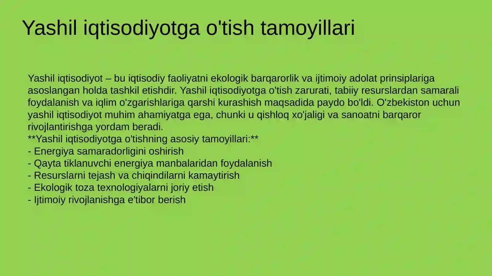 Yashil iqtisodiyotni rivojlantirish strategiyalari 3