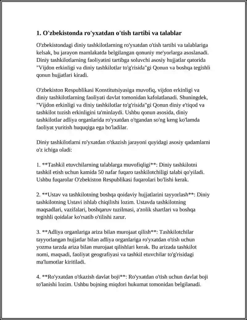 O'ZBEKISTONDA FAOLIYAT YURITUVCHI DINIY TASHKILOTLAR 3